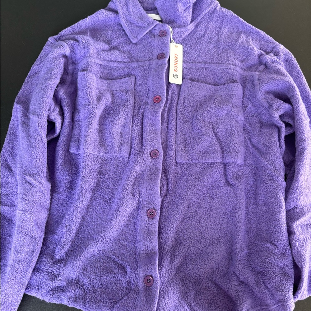 Sundry Lavender Teddy Jacket